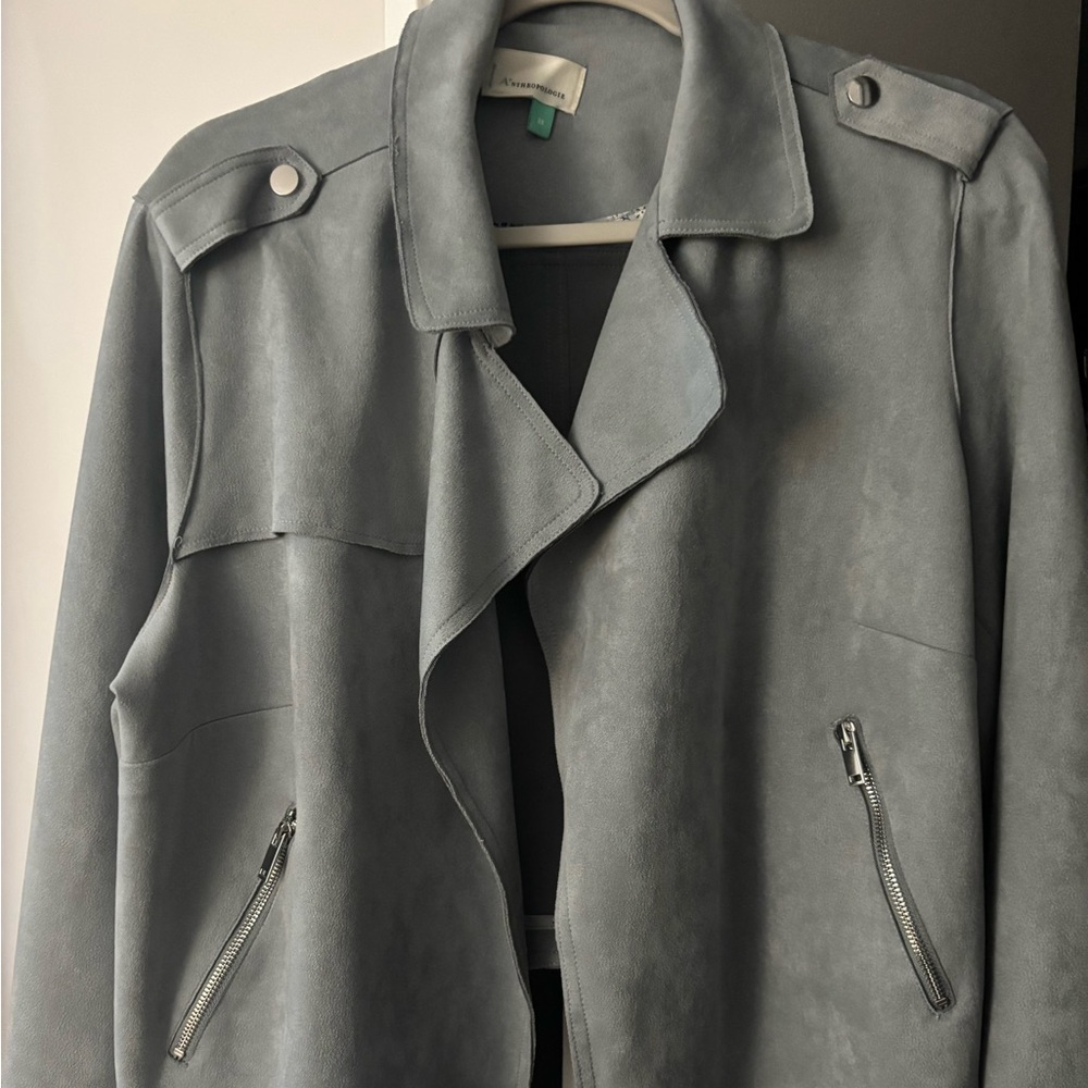 Anthropologie Soft light blue/gray  Outerwear
